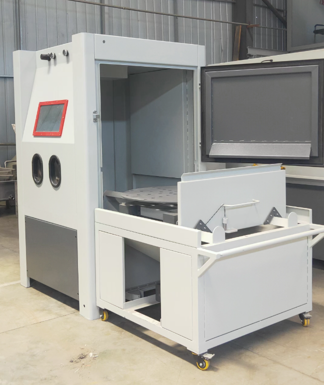 聊城箱式喷砂机 适合小工件批量处理