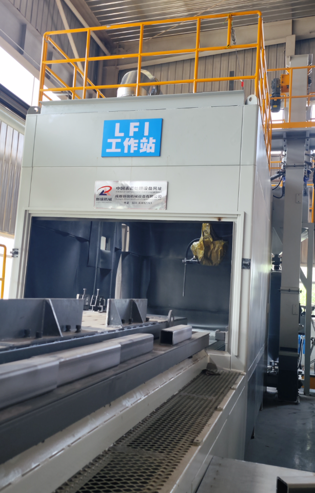 聊城无尘环保自动喷砂机，车间更安全更规范